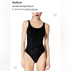 Wolford Black Scoop Neck Jamaica String Bodysuit